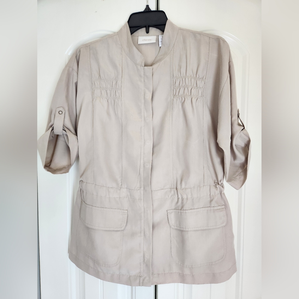 Fantastic Beige Top/Jacket by CHICO'S in a Size 1!!